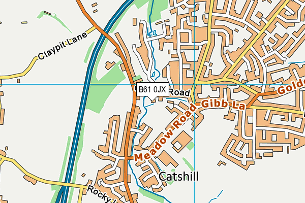 B61 0JX map - OS VectorMap District (Ordnance Survey)