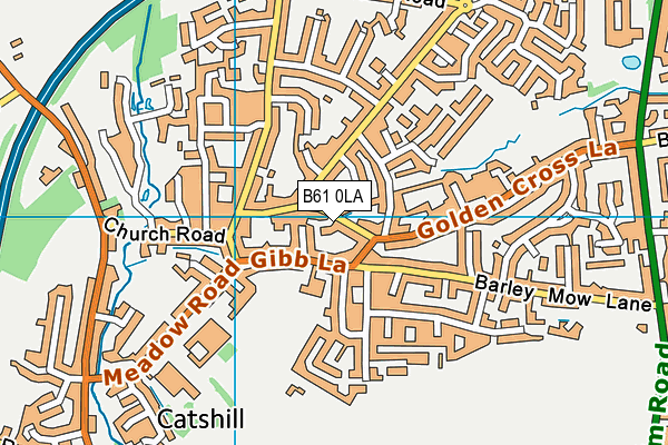 B61 0LA map - OS VectorMap District (Ordnance Survey)