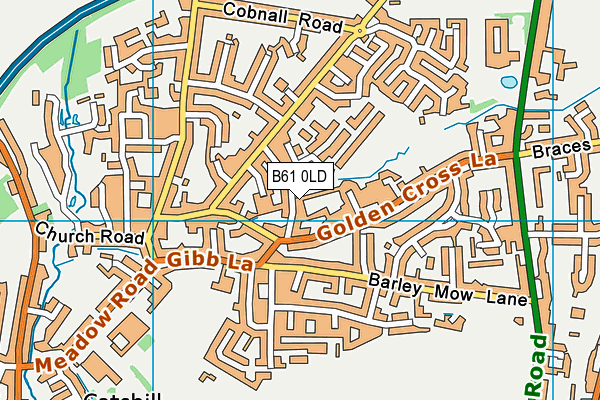 B61 0LD map - OS VectorMap District (Ordnance Survey)