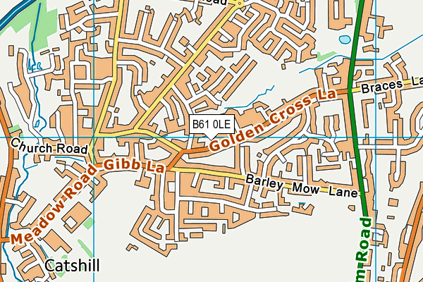 B61 0LE map - OS VectorMap District (Ordnance Survey)