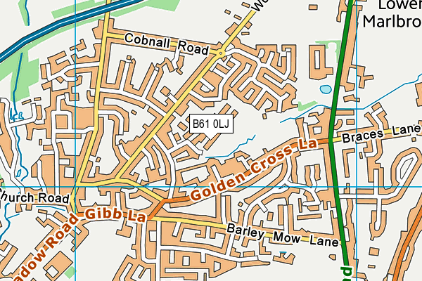 B61 0LJ map - OS VectorMap District (Ordnance Survey)