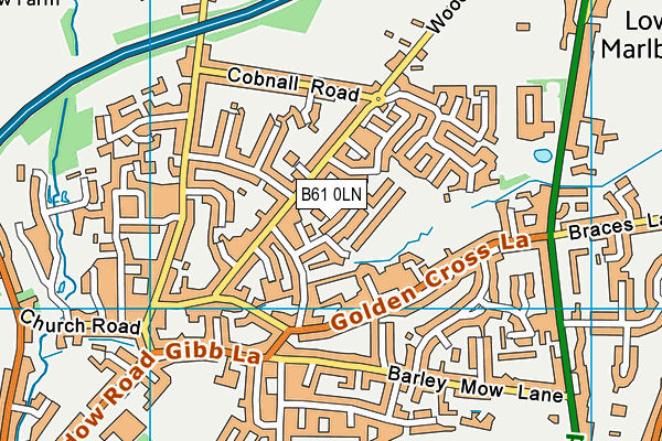 B61 0LN map - OS VectorMap District (Ordnance Survey)