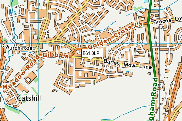 B61 0LP map - OS VectorMap District (Ordnance Survey)