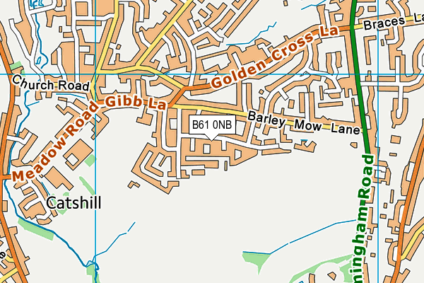 B61 0NB map - OS VectorMap District (Ordnance Survey)