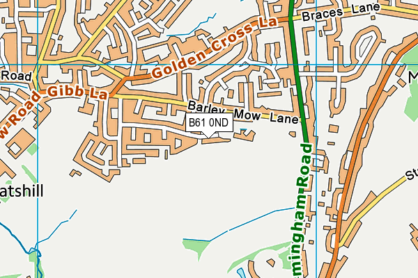 B61 0ND map - OS VectorMap District (Ordnance Survey)