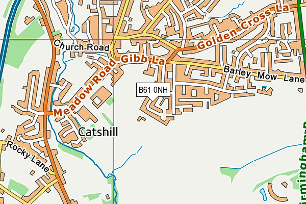 B61 0NH map - OS VectorMap District (Ordnance Survey)