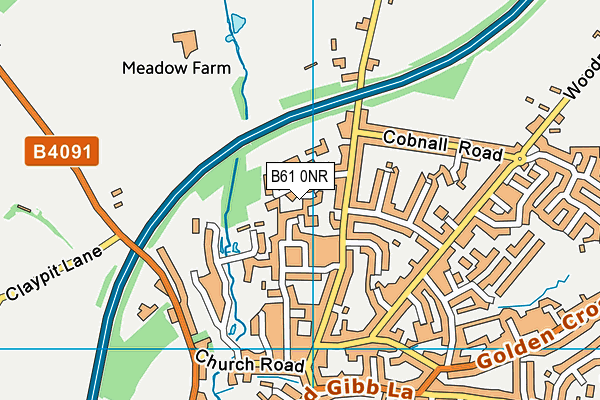 B61 0NR map - OS VectorMap District (Ordnance Survey)