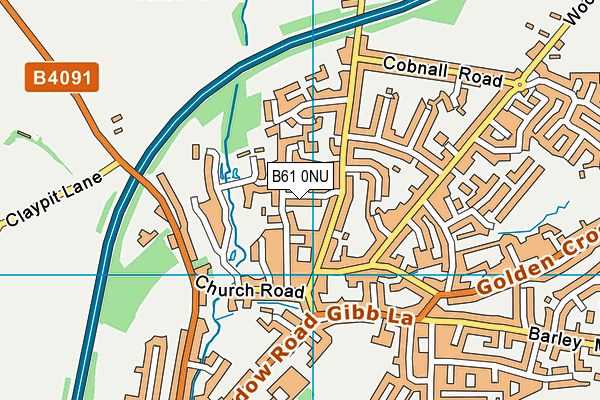 B61 0NU map - OS VectorMap District (Ordnance Survey)