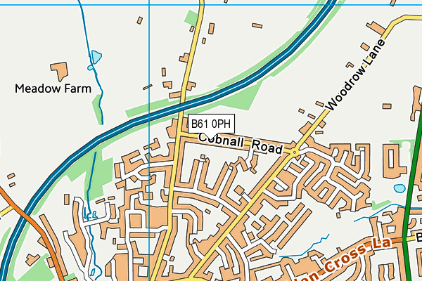 B61 0PH map - OS VectorMap District (Ordnance Survey)