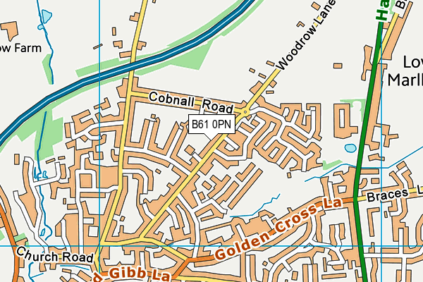 B61 0PN map - OS VectorMap District (Ordnance Survey)