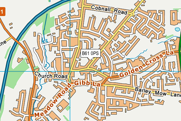 B61 0PS map - OS VectorMap District (Ordnance Survey)