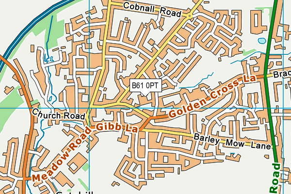 B61 0PT map - OS VectorMap District (Ordnance Survey)