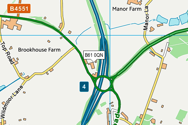 B61 0QN map - OS VectorMap District (Ordnance Survey)