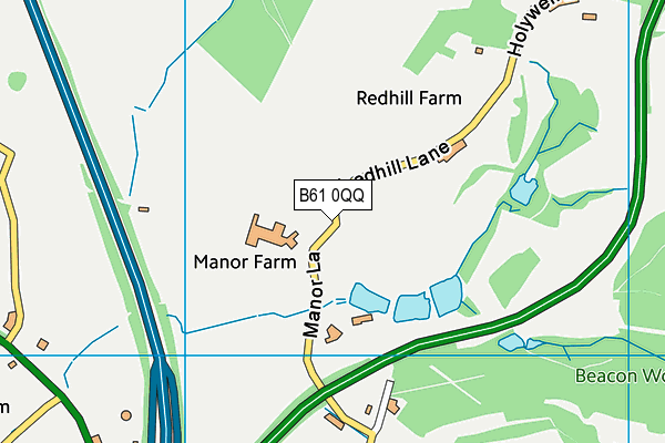 B61 0QQ map - OS VectorMap District (Ordnance Survey)