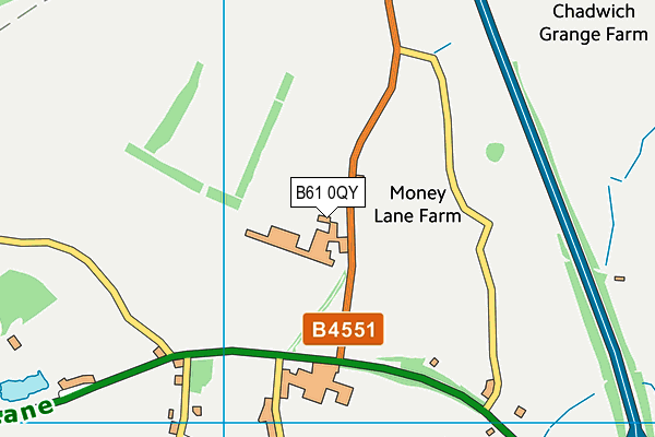 B61 0QY map - OS VectorMap District (Ordnance Survey)