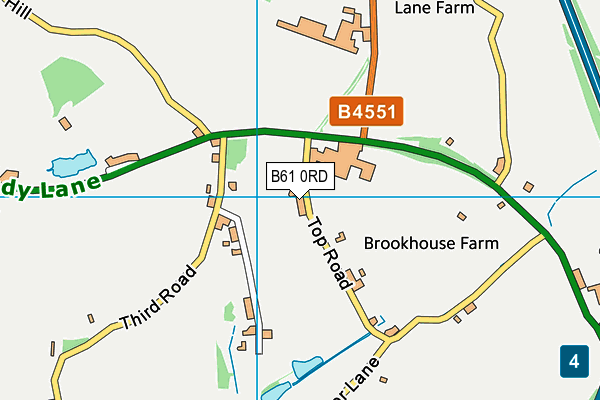 B61 0RD map - OS VectorMap District (Ordnance Survey)