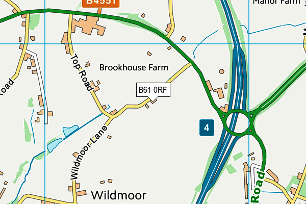 B61 0RF map - OS VectorMap District (Ordnance Survey)