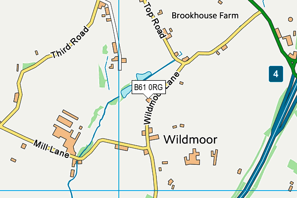 B61 0RG map - OS VectorMap District (Ordnance Survey)