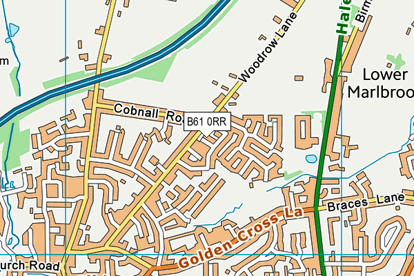 B61 0RR map - OS VectorMap District (Ordnance Survey)