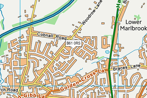 B61 0RS map - OS VectorMap District (Ordnance Survey)