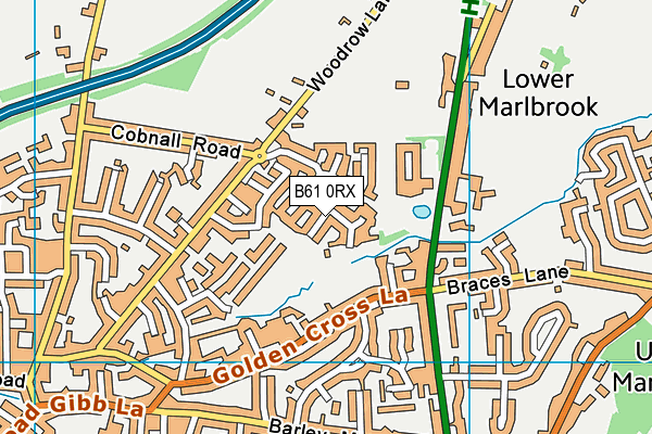 B61 0RX map - OS VectorMap District (Ordnance Survey)