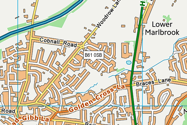 B61 0SB map - OS VectorMap District (Ordnance Survey)