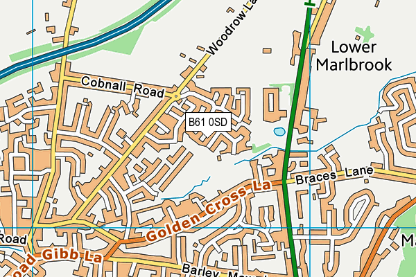 B61 0SD map - OS VectorMap District (Ordnance Survey)