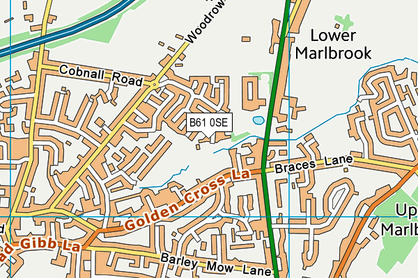 B61 0SE map - OS VectorMap District (Ordnance Survey)