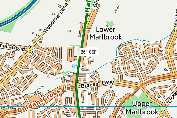 B61 0SF map - OS VectorMap District (Ordnance Survey)