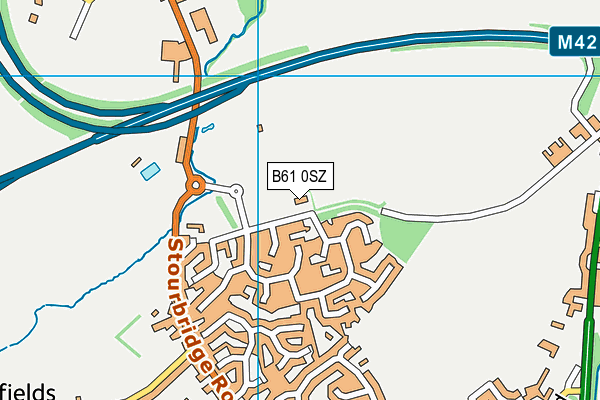 B61 0SZ map - OS VectorMap District (Ordnance Survey)