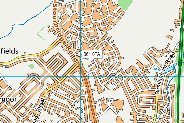 B61 0TA map - OS VectorMap District (Ordnance Survey)