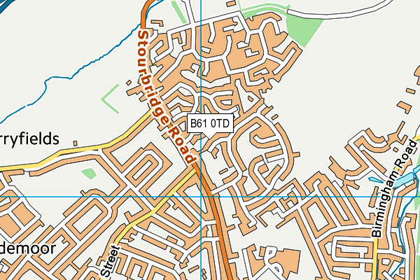B61 0TD map - OS VectorMap District (Ordnance Survey)