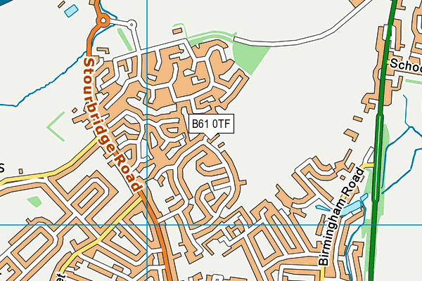 B61 0TF map - OS VectorMap District (Ordnance Survey)