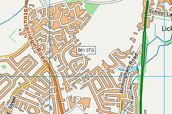 B61 0TG map - OS VectorMap District (Ordnance Survey)