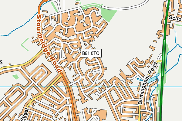 B61 0TQ map - OS VectorMap District (Ordnance Survey)