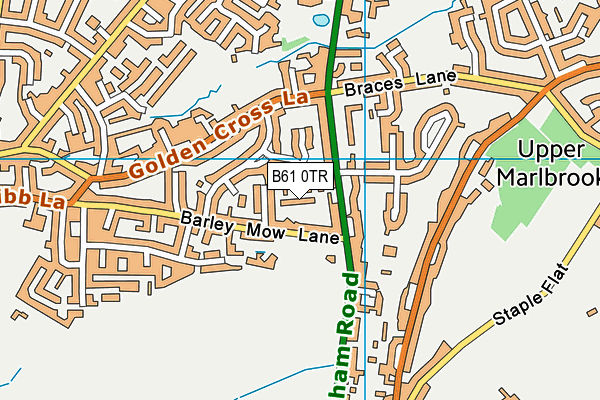 B61 0TR map - OS VectorMap District (Ordnance Survey)