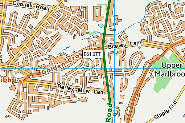 B61 0TT map - OS VectorMap District (Ordnance Survey)