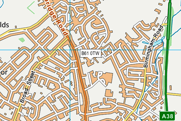 B61 0TW map - OS VectorMap District (Ordnance Survey)