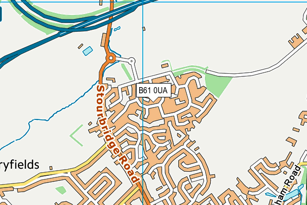 B61 0UA map - OS VectorMap District (Ordnance Survey)