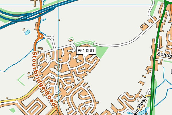 B61 0UD map - OS VectorMap District (Ordnance Survey)
