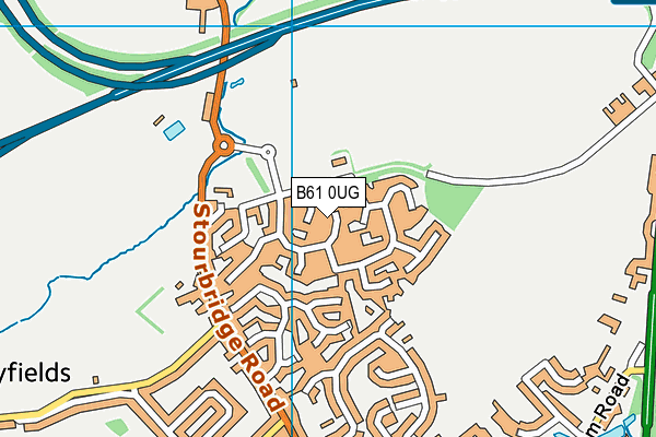 B61 0UG map - OS VectorMap District (Ordnance Survey)