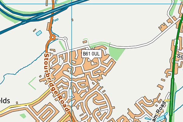 B61 0UL map - OS VectorMap District (Ordnance Survey)