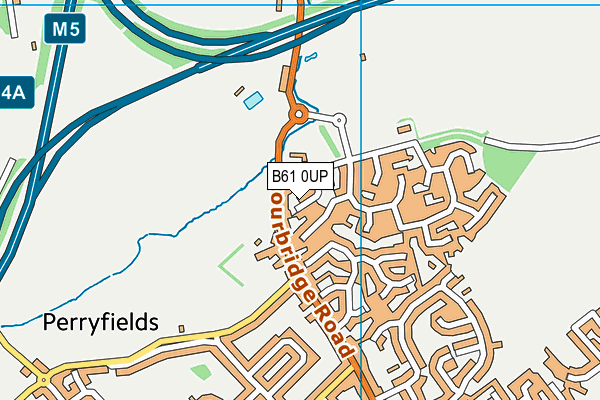 B61 0UP map - OS VectorMap District (Ordnance Survey)