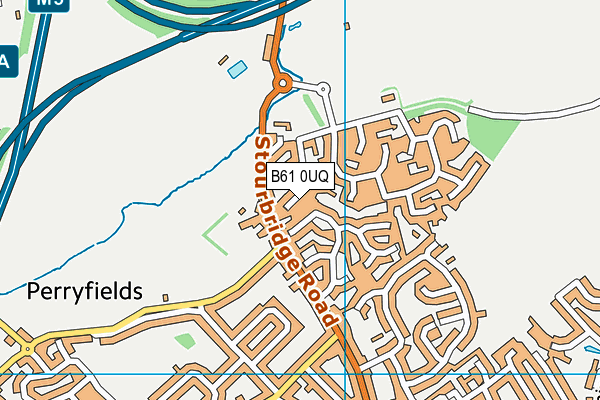 B61 0UQ map - OS VectorMap District (Ordnance Survey)