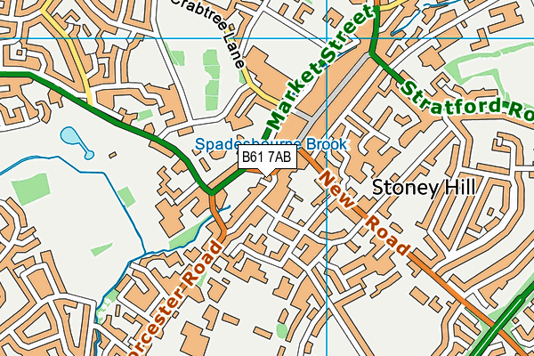 B61 7AB map - OS VectorMap District (Ordnance Survey)