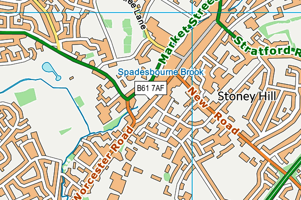 B61 7AF map - OS VectorMap District (Ordnance Survey)