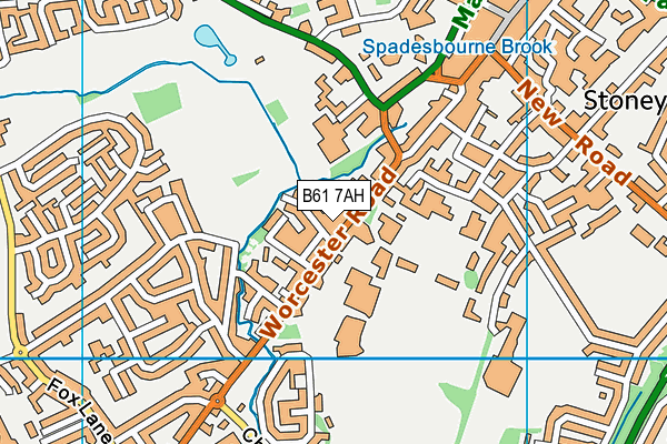 B61 7AH map - OS VectorMap District (Ordnance Survey)