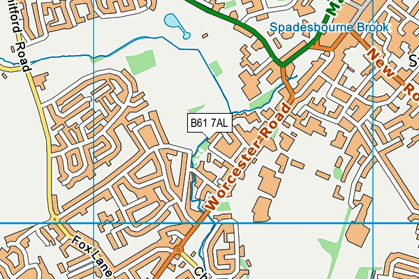 B61 7AL map - OS VectorMap District (Ordnance Survey)
