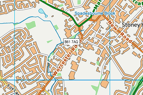 B61 7AQ map - OS VectorMap District (Ordnance Survey)