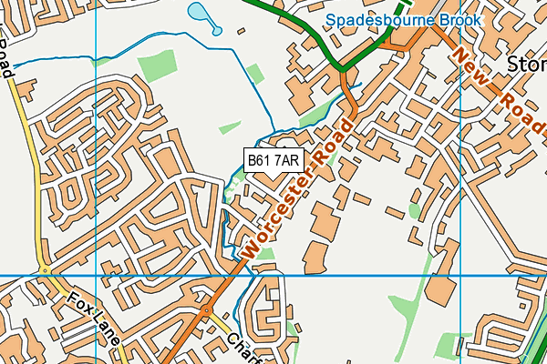 B61 7AR map - OS VectorMap District (Ordnance Survey)